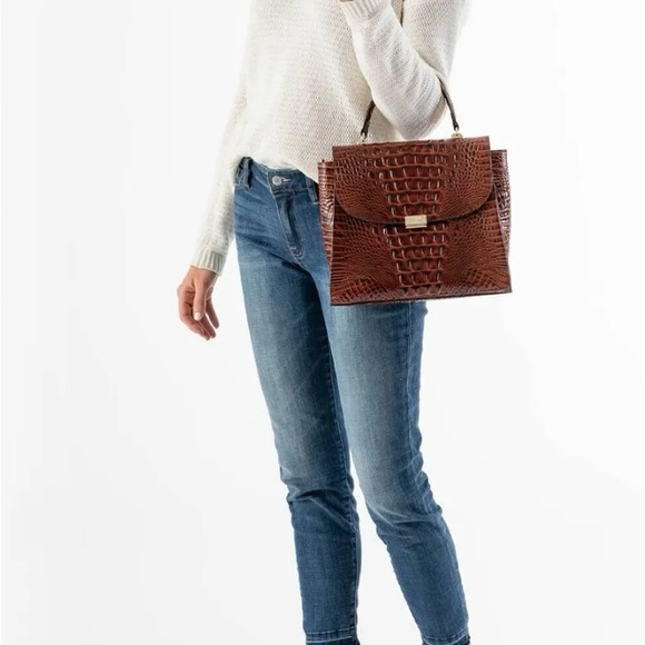 NET Brahmin Ingrid- Canary POR DO SOL Ombré Blend- Natural Yellow Cream Satchel - Picture 5 of 12